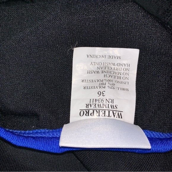 Waterpro Black Swimsuit Bathing suit Women’s 36 One Piece Competition Team Pool - Picture 11 of 13